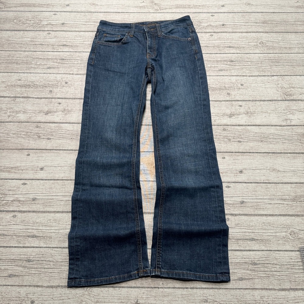 Tommy Hilfiger Jeans Women's 0 Blue Dark Wash Bootcut Relaxed Fit Low Rise Retro